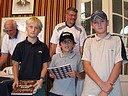 Vtzov turnaje v kategorii ZK do 12 let, zleva Albert Kritof (GCPA), Hanu Weisl (GCEP) a Ondej Van (GCPA)., Foto: David Jirk