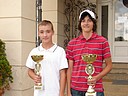 Nejlepší hráči DT Severovýchod 2009 v kategorii starších žáků a žákyň, zleva David Kváča (GCSBO) a David Kšír (GCSVR)., Foto: David Jirků