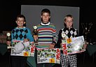Kategorie chlapci do 12 let, zleva Tom Najman (GCNVR), Jan Bednak (GCMBU) a Vojtch Andrys (NAMCC), Foto: David Jirk